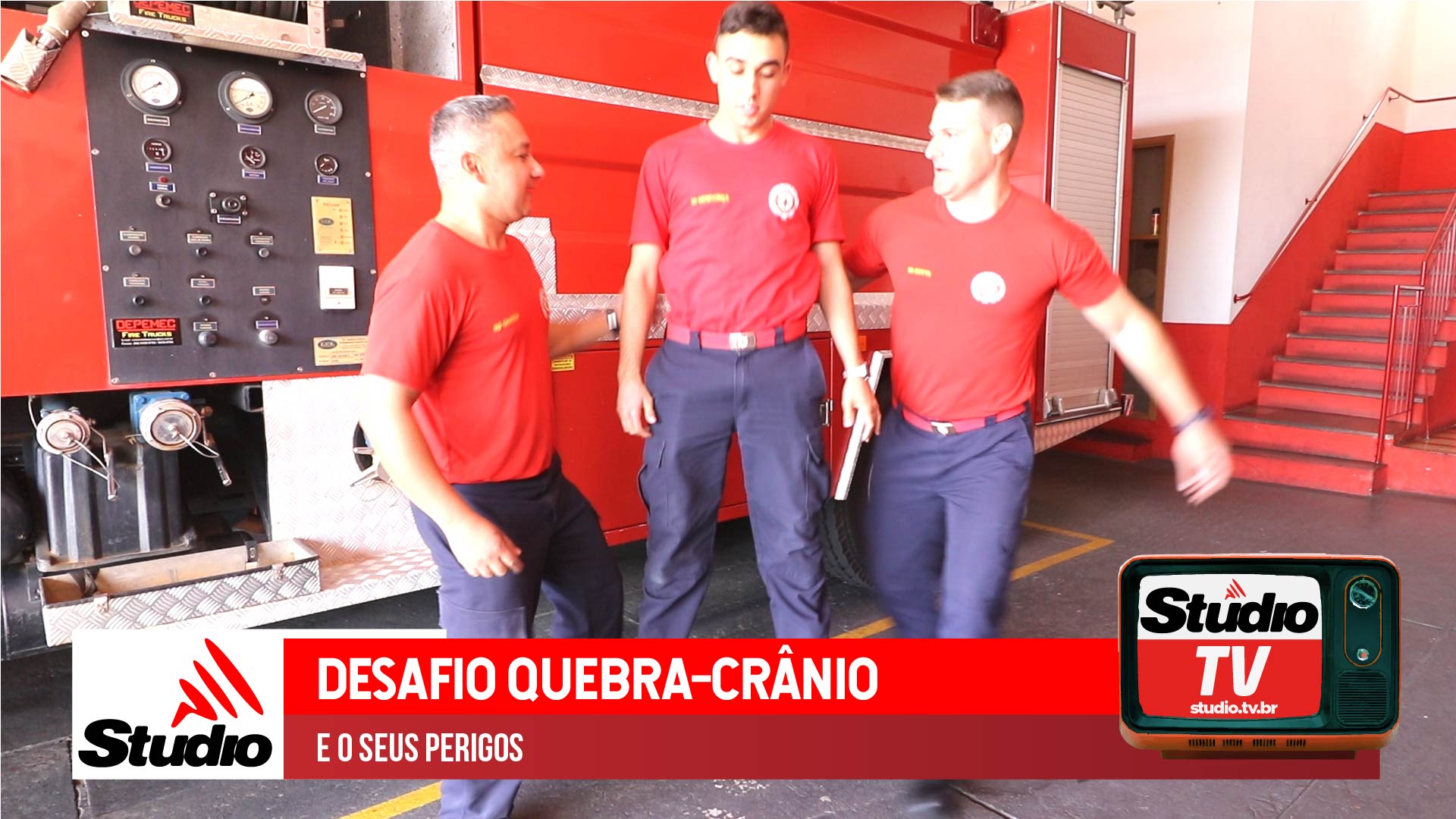 Studio Notícias | Studio TV Studio TV | Bombeiros alertam para perigos do desafio “quebra-crânios”