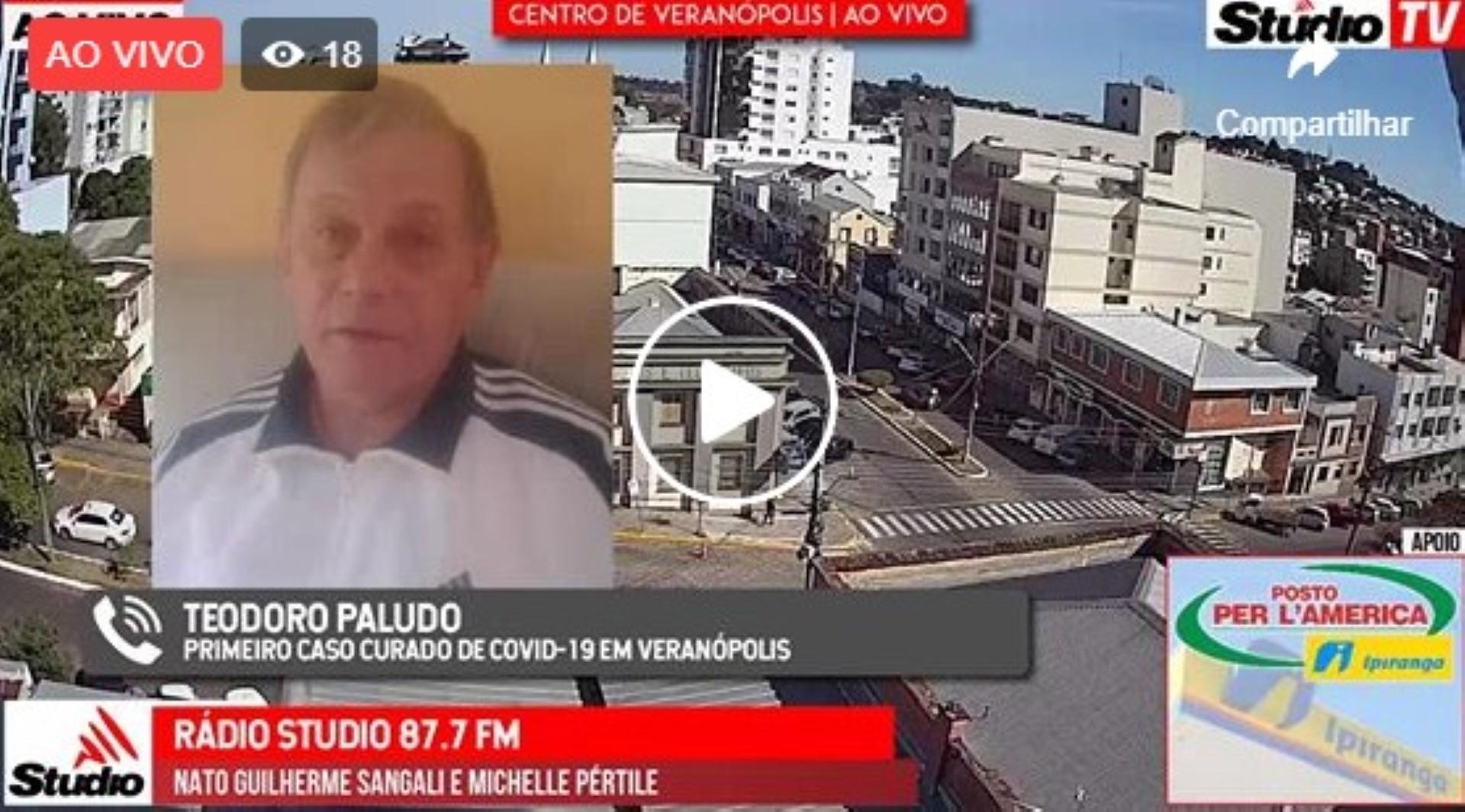 Studio Notícias | Studio TV Ao Vivo | Studio conversa com primeiro caso curado de Covid-19 em Veranópolis
