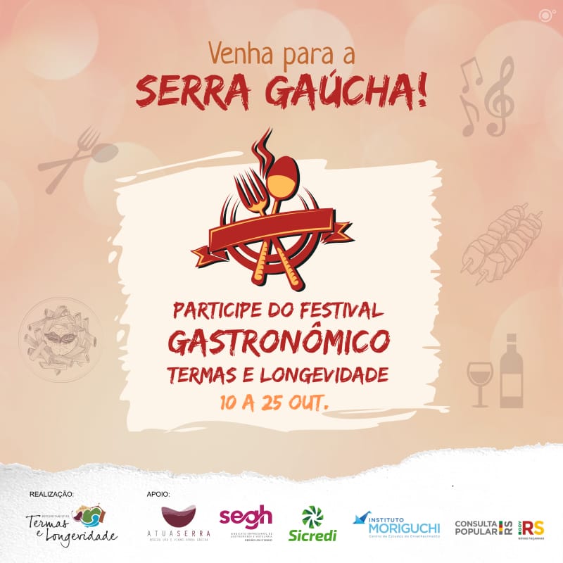 Studio Notícias | Studio TV Festival de Gastronomia do Termas e Longevidade será uma viagem pela cultura e diversidade de sabores da Região