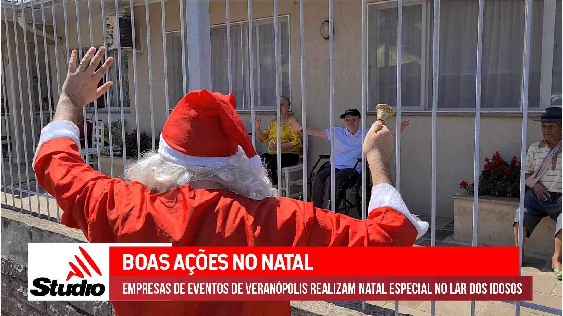 Studio Notícias | Studio TV Studio TV | Empresas de eventos de Veranópolis realizam natal especial no Lar dos Idosos