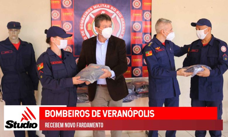 Studio Notícias | Studio TV Studio TV | Bombeiros de Veranópolis recebem novo fardamento