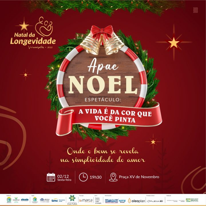 Espetáculo da APAE Noel ocorre nesta sexta-feira na programação do Natal da Longevidade 1 Studio Notícias | Studio TV Espetáculo da APAE Noel ocorre nesta sexta-feira na programação do Natal da Longevidade