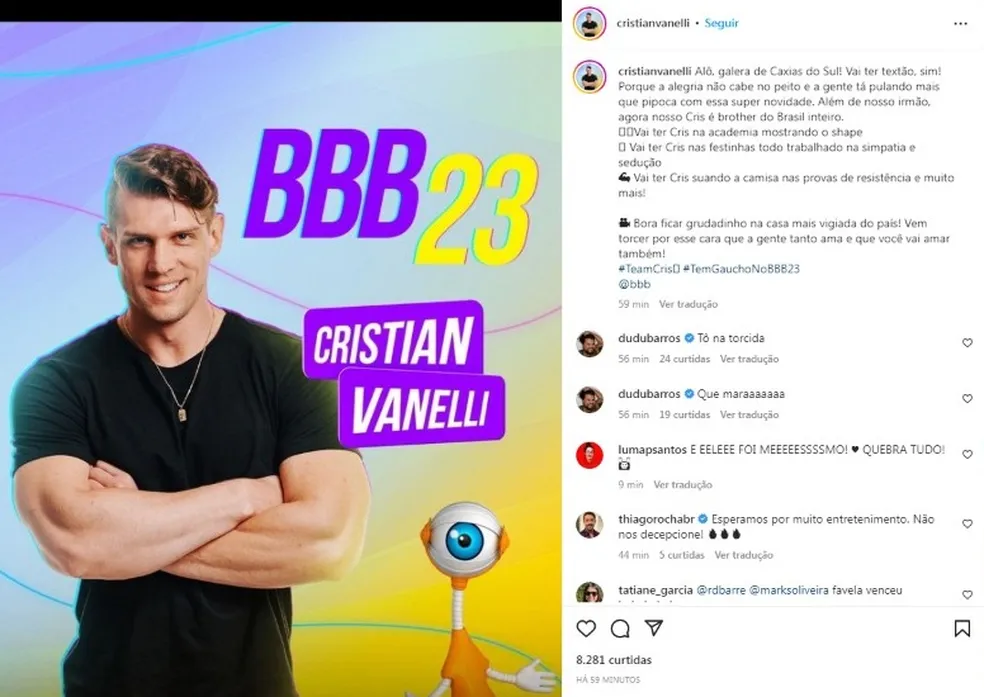 Empresário de Caxias do Sul entra no BBB 23 1 Studio Notícias | Studio TV Empresário de Caxias do Sul entra no BBB 23