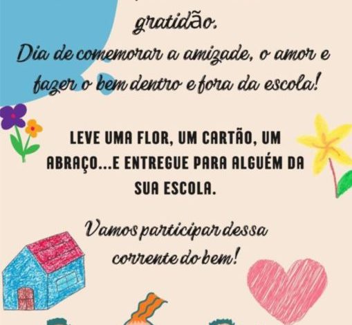 Studio Notícias | Studio TV Proposta de dia de compaixão, amor e gratidão nas escolas viraliza nas redes sociais e promete ato em Veranópolis