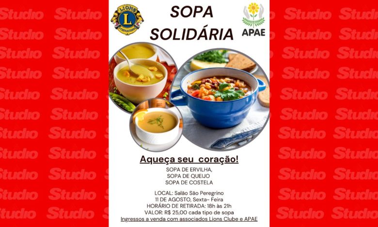 Studio Notícias | Studio TV Lions Clube de Veranópolis promove 'Sopa Solidária' em prol da APAE