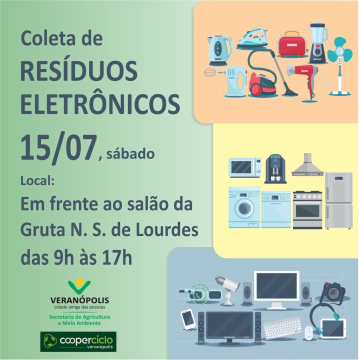 Ocorre no fim de semana mais uma coleta de Resíduos Eletrônicos em Veranópolis 1 Studio Notícias | Studio TV Ocorre no fim de semana mais uma coleta de Resíduos Eletrônicos em Veranópolis
