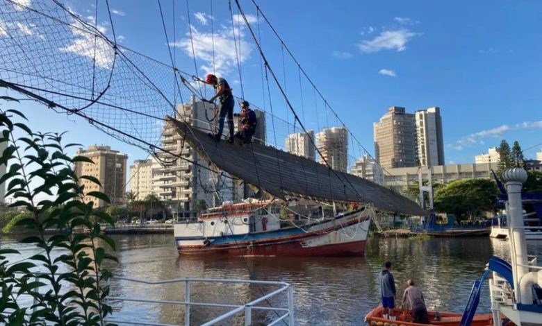Studio Notícias | Studio TV Reconstrução da ponte pênsil entre Torres e Passo de Torres começa e deve ser concluída até dezembro