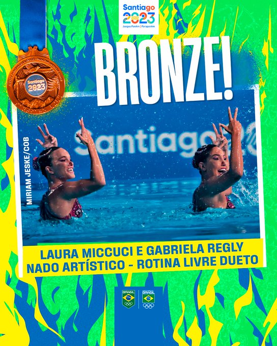 Jogos Pan-Americanos: Hidalgo conquista o ouro no triatlo e dupla brasileira conquista bronze no nado artístico 1 Studio Notícias | Studio TV Jogos Pan-Americanos: Hidalgo conquista o ouro no triatlo e dupla brasileira conquista bronze no nado artístico