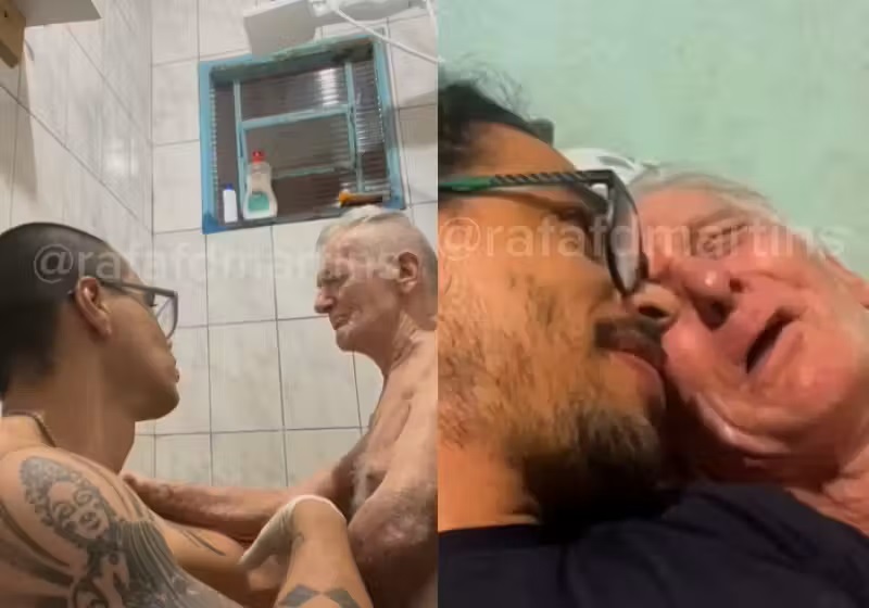 Filho pede ao pai para não sentir vergonha por limpar as fraldas dele 1 Studio Notícias | Studio TV Filho pede ao pai para não sentir vergonha por limpar as fraldas dele