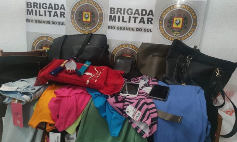Studio Notícias | Studio TV Brigada Militar prende três mulheres de Canoas por furtos em loja de Três Coroas