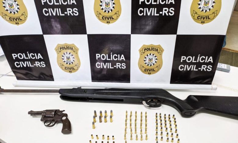 Studio Notícias | Studio TV Polícia Civil de Nova Prata apreende armas de fogo em André da Rocha