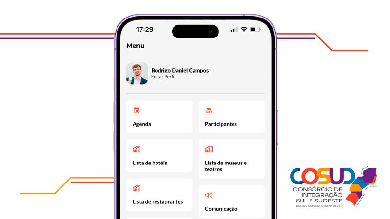 Aplicativo Cosud RS reúne informações sobre o encontro e facilita interação entre participantes 1 Studio Notícias | Studio TV Aplicativo Cosud RS reúne informações sobre o encontro e facilita interação entre participantes