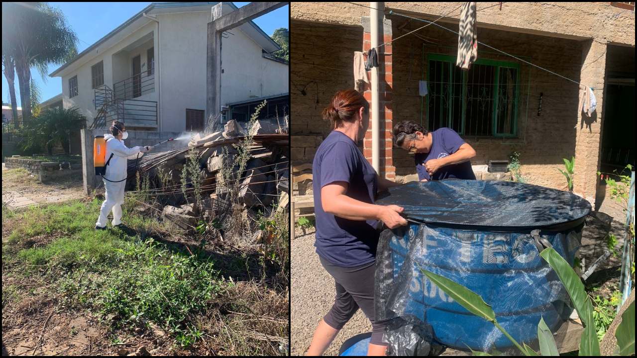 Pontos estratégicos recebem aplicação de inseticida contra o Aedes Aegypti em Veranópolis 1 Studio Notícias | Studio TV Pontos estratégicos recebem aplicação de inseticida contra o Aedes Aegypti em Veranópolis
