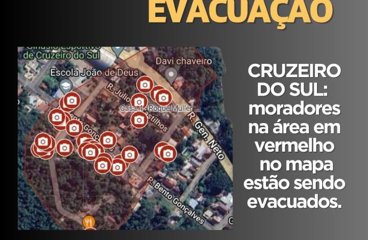 Studio Notícias | Studio TV Defesa Civil emite alerta de evacuação para bairro de Cruzeiro do Sul