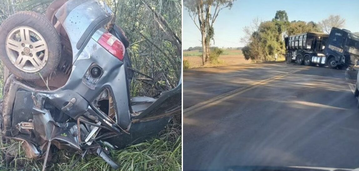 Grave acidente com vítima fatal na BR-472 em Santa Rosa 1 Studio Notícias | Studio TV Grave acidente com vítima fatal na BR-472 em Santa Rosa