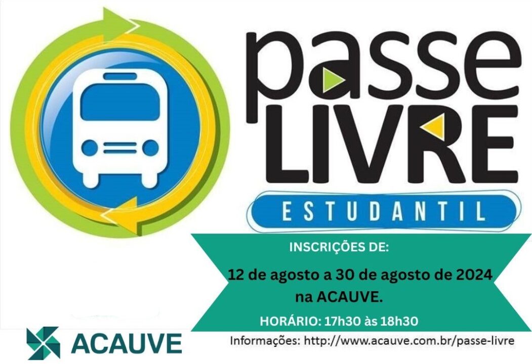 Inscrições para o Passe Livre Estudantil abertas em Veranópolis 1 Studio Notícias | Studio TV Inscrições para o Passe Livre Estudantil abertas em Veranópolis