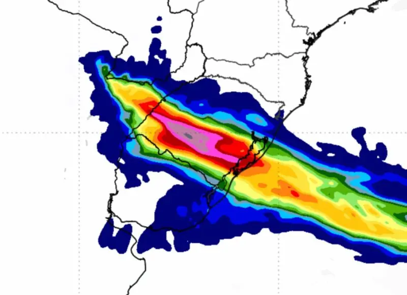 Chuva sobre o Rio Grande do Sul deve superar 100 mm em 24h, mostra prognóstico do Inmet 1 Studio Notícias | Studio TV Chuva sobre o Rio Grande do Sul deve superar 100 mm em 24h, mostra prognóstico do Inmet