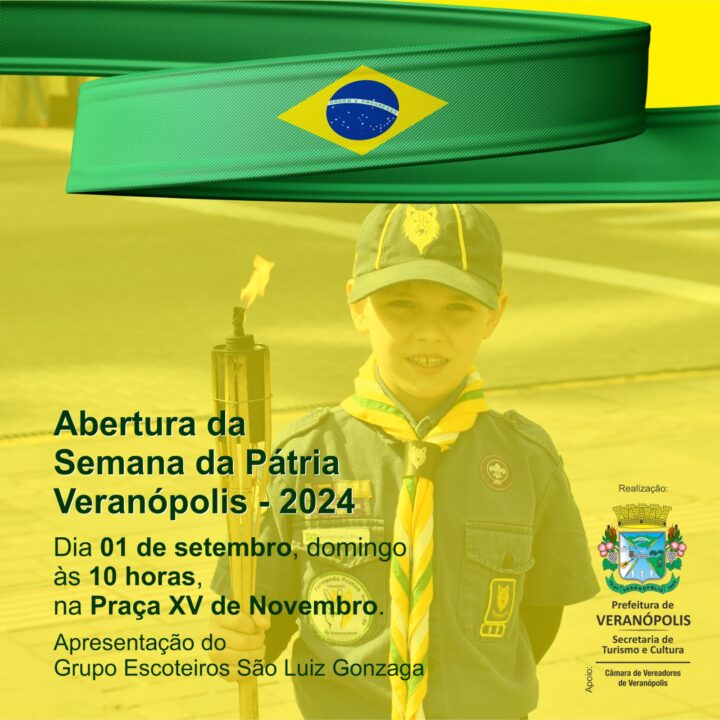 Semana da Pátria 2024 em Veranópolis: confira a programação 1 Studio Notícias | Studio TV Semana da Pátria 2024 em Veranópolis: confira a programação