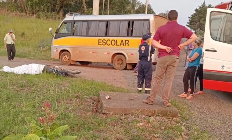 Studio Notícias | Studio TV Acidente entre moto e micro-ônibus deixa uma vítima fatal em Planalto