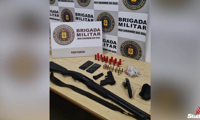 Studio Notícias | Studio TV Brigada Militar prende casal em Campestre da Serra por posse ilegal de armas