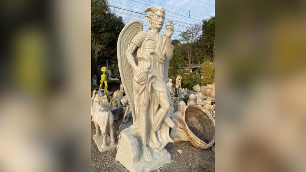 Santuário para Lúcifer terá estátua com mais de 5 metros no RS 1 Studio Notícias | Studio TV Santuário para Lúcifer terá estátua com mais de 5 metros no RS