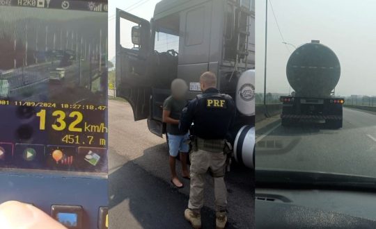 Caminhão é flagrado a 132 km/h na BR-101 1 Studio Notícias | Studio TV Caminhão é flagrado a 132 km/h na BR-101