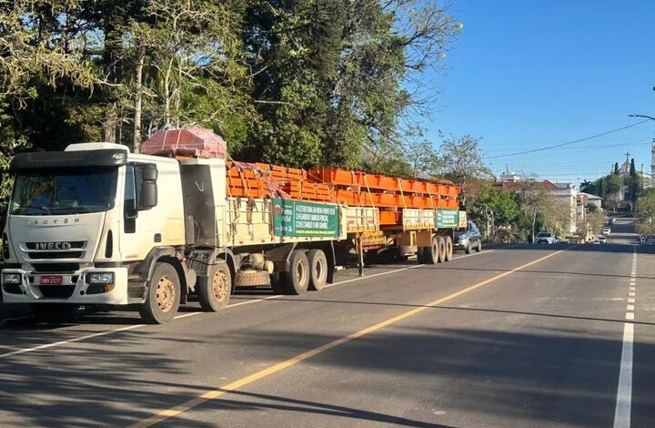Studio Notícias | Studio TV Cotiporã recebe primeiras estruturas das novas pontes sobre rios Carreiro e das Antas