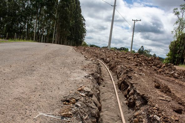 Obra de rede de água avança na Comunidade São Roque em Nova Prata 1 Studio Notícias | Studio TV Obra de rede de água avança na Comunidade São Roque em Nova Prata