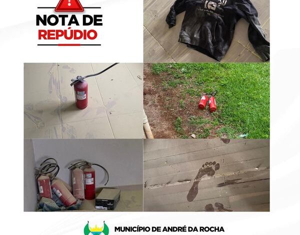 Studio Notícias | Studio TV Nota de Repúdio: Prefeitura de André da Rocha se manifesta contra ato de vandalismo