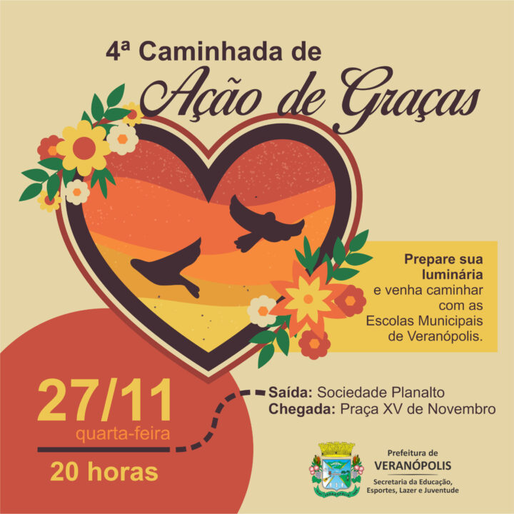 4ª Caminhada de Ação de Graças iluminará o centro de Veranópolis 1 Studio Notícias | Studio TV 4ª Caminhada de Ação de Graças iluminará o centro de Veranópolis