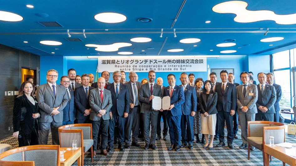 Com foco em resiliência climática, governo reforça parceria histórica com Shiga em visita à província-irmã no Japão 1 Studio Notícias | Studio TV Com foco em resiliência climática, governo reforça parceria histórica com Shiga em visita à província-irmã no Japão