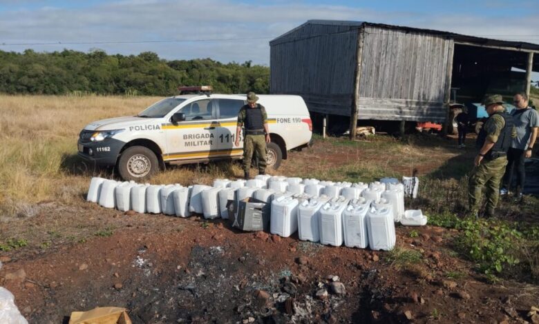 Studio Notícias | Studio TV Brigada Militar flagra descarte irregular de embalagens de agrotóxicos em São Borja