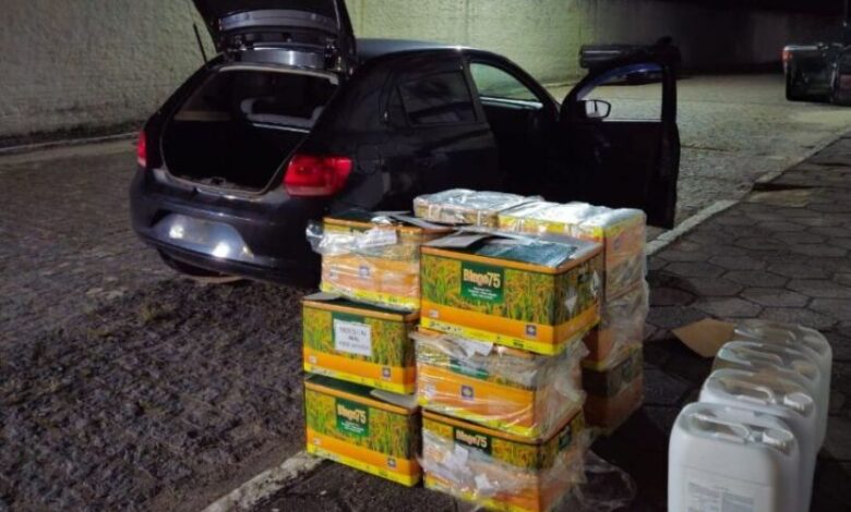 Studio Notícias | Studio TV Carga de agrotóxicos é apreendida em carro na BR-116 em Pelotas