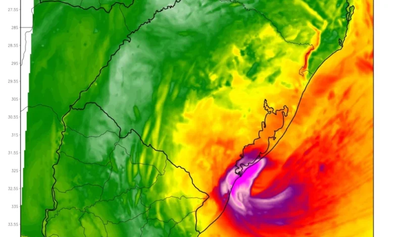 Studio Notícias | Studio TV Ciclone subtropical Biguá ameaça o Sul do RS com ventos de até 120 km/h