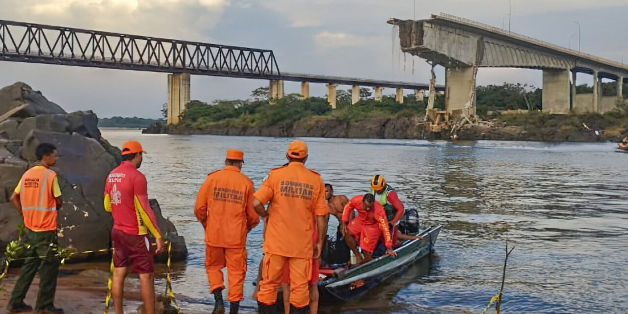 Queda da ponte sobre Rio Tocantins: mergulhadores retomam buscas por desaparecidos 1 Studio Notícias | Studio TV Queda da ponte sobre Rio Tocantins: mergulhadores retomam buscas por desaparecidos