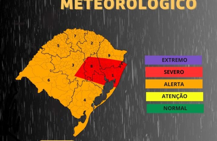 Studio Notícias | Studio TV Chuvas intensas e temporais atingem o Rio Grande do Sul nos próximos dias, prevê Sala de Situação