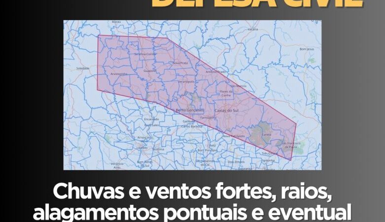 Studio Notícias | Studio TV Defesa Civil: Alerta para instabilidades na região da Serra