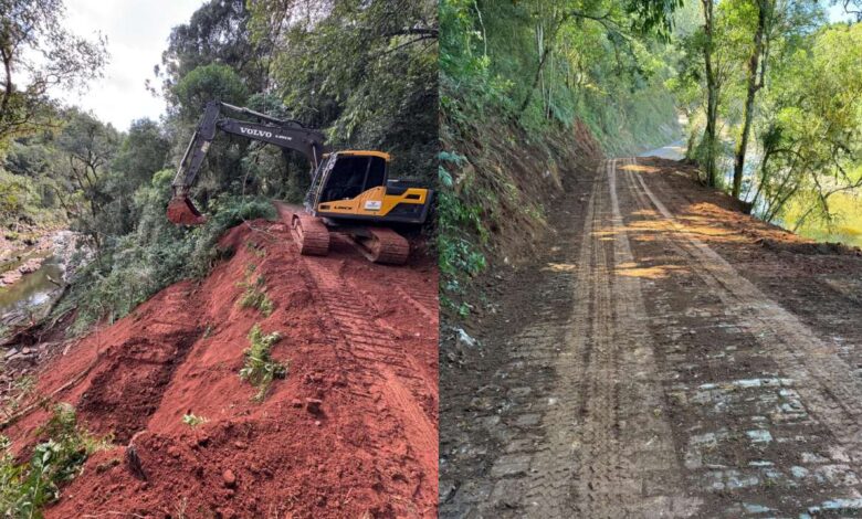 Studio Notícias | Studio TV Obra na estrada de acesso ao Balneário do Retiro em Veranópolis é concluída