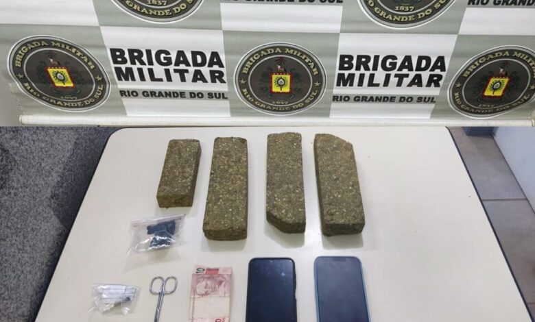 Studio Notícias | Studio TV Brigada Militar prende homem vendendo maconha em Nova Araçá