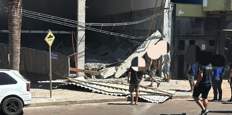 Studio Notícias | Studio TV Desabamento de laje em obra no centro de Santo Ângelo deixa um ferido