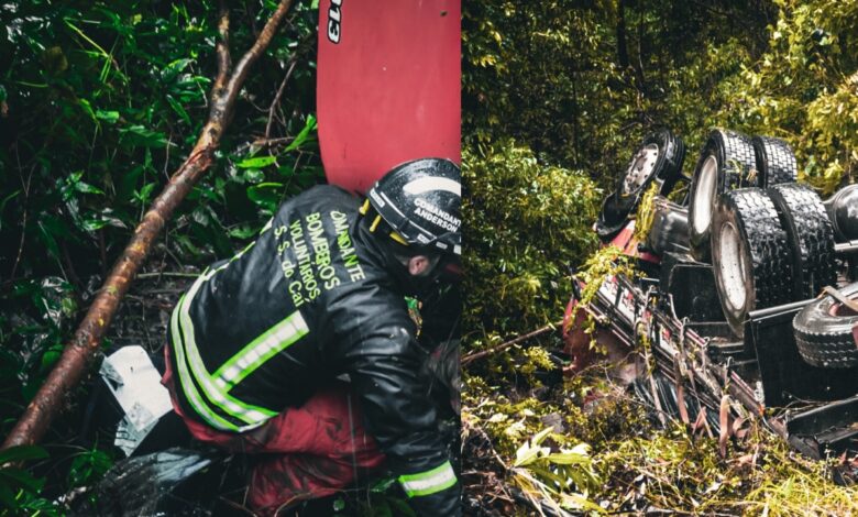 Studio Notícias | Studio TV Motorista fica preso nas ferragens após caminhão sair da pista em São Sebastião do Caí