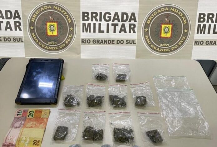 Studio Notícias | Studio TV Brigada Militar prende homem com drogas prontas para venda em Nova Bassano