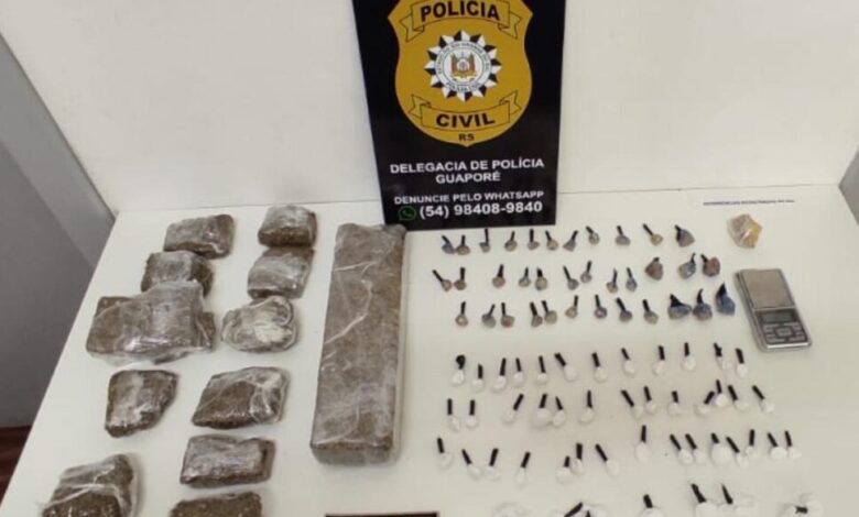 Studio Notícias | Studio TV Polícia Civil apreende mais de 1,8 kg de drogas e prende traficante em Guaporé