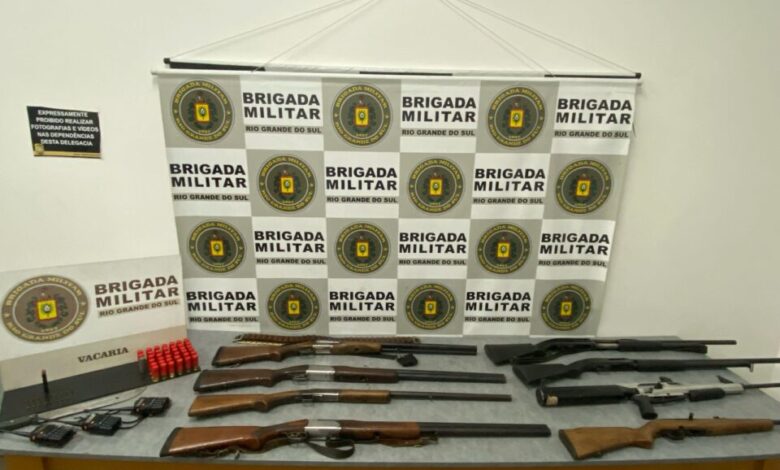 Studio Notícias | Studio TV Brigada Militar prende seis homens com arsenal ilegal em propriedade rural de Bom Jesus