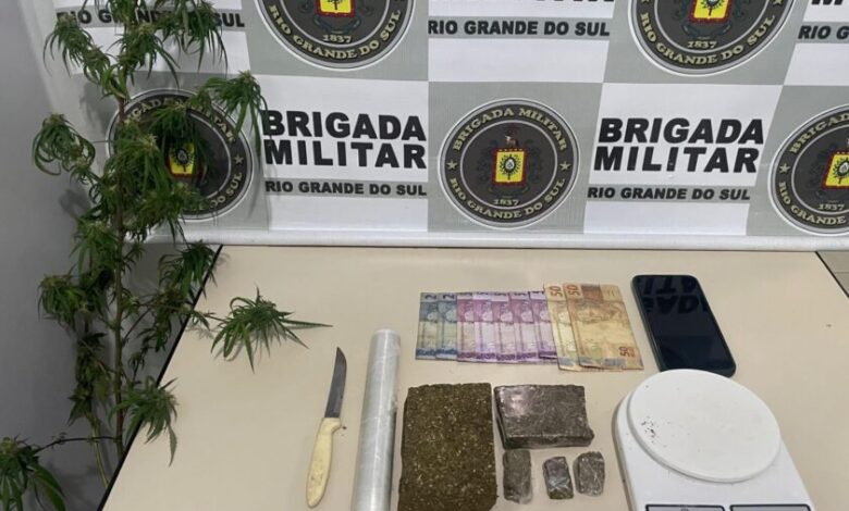 Studio Notícias | Studio TV Homem é preso por tráfico de drogas durante operação da Brigada Militar em Paraí
