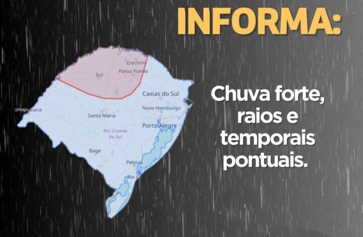 Studio Notícias | Studio TV Defesa Civil alerta para risco de temporais neste sábado no Rio Grande do Sul
