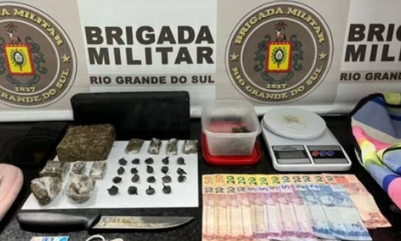 Studio Notícias | Studio TV Entregador de drogas é flagrado em operação da Brigada Militar em Tramandaí