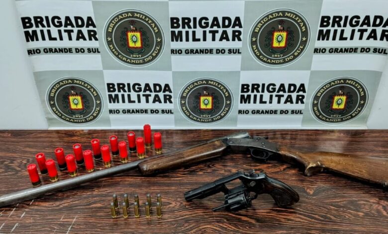 Studio Notícias | Studio TV Brigada Militar prende homem por porte ilegal de arma de fogo no bairro Basalto em Nova Prata