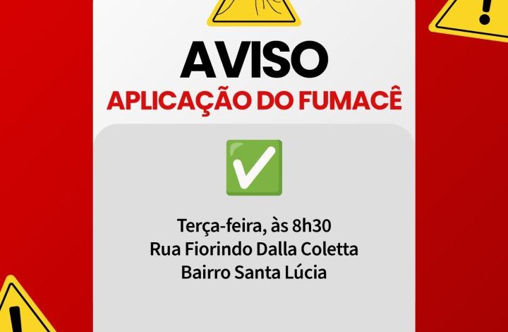 Studio Notícias | Studio TV Fumacê será aplicado na Rua Fiorindo Dalla Coletta no combate ao Aedes aegypti