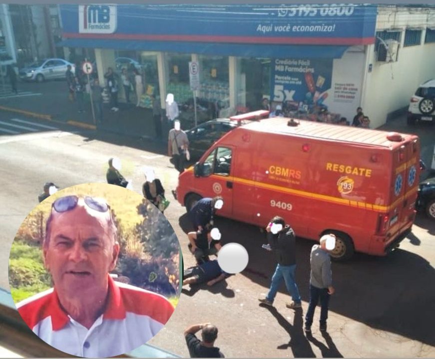 Idoso morre após ser atropelado no centro de São Luiz Gonzaga 1 Studio Notícias | Studio TV Idoso morre após ser atropelado no centro de São Luiz Gonzaga